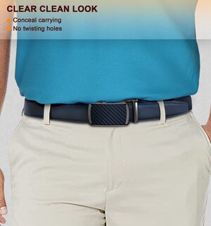 Foto 7 | Foto 7 | Cinturón Corredizo Con Trinquete Belt Bulliant Para Hombre, Azul Envejecido, Ajuste 42-48 - Venta Internacional.