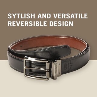 Foto 5 | Foto 5 | Cinturón Perry Ellis Portfolio De Piel Con Doble Costura 36 Marrón/negro - Venta Internacional.