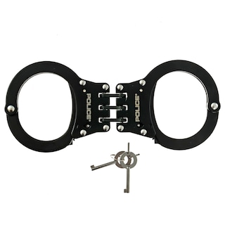 Foto 2 | Foto 2 | Handcuffs Police, Resistentes, Con Bisagras De Doble Cierre, Acero Negro - Venta Internacional.