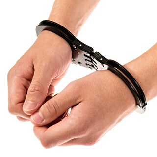 Foto 5 | Foto 5 | Handcuffs Police, Resistentes, Con Bisagras De Doble Cierre, Acero Negro - Venta Internacional.