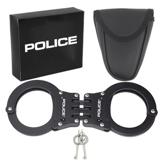 Foto 7 | Foto 7 | Handcuffs Police, Resistentes, Con Bisagras De Doble Cierre, Acero Negro - Venta Internacional.