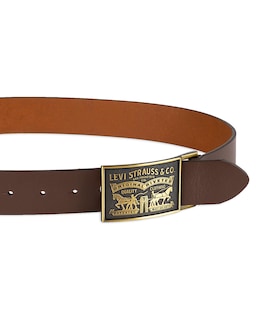 Foto 3 | Foto 3 | Cinturón De Piel Levi's Plaque Hebilla Marrón Para Hombre Talla M - Venta Internacional.