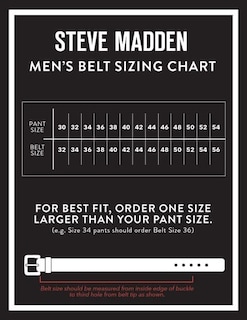 Foto 5 | Foto 5 | Cinturón Steve Madden Vestido Casual De Cuero Negro/marrón Para Hombre - Venta Internacional