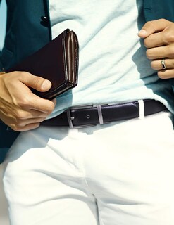 Foto 4 | Foto 4 | Cinturón Steve Madden Para Hombre De Piel Negro/marrón Talla 46 Us - Venta Internacional.