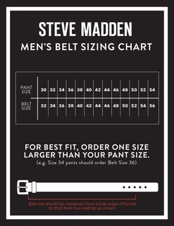 Foto 5 | Foto 5 | Cinturón Steve Madden Para Hombre De Piel Negro/marrón Talla 46 Us - Venta Internacional.