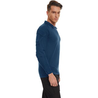 Foto 3 | Foto 3 | Camisa Táctica Tacvasen, Jersey Con Cremallera Para Hombre, Color Azul S - Venta Internacional.