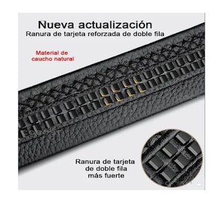 Foto 2 | Foto 2 | Cinto Negro De Elegante Cuero Hombre, Hebilla Automática 120cm Eo Safe Imports Esi-19362 Negro