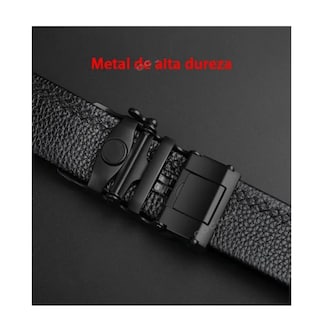 Foto 3 | Foto 3 | Cinto Negro De Elegante Cuero Hombre, Hebilla Automática 120cm Eo Safe Imports Esi-19362 Negro