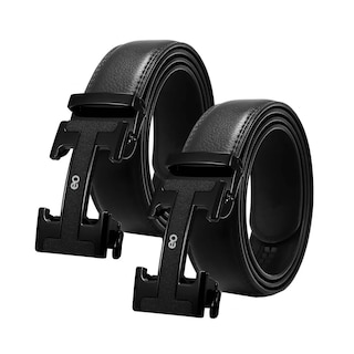 Foto 1 | Foto 1 | 2 Cinturones Negros Con Hebilla En Forma De H Unitalla Eo Safe Imports Esi-19360 Negro
