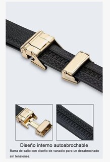 Foto 5 | Foto 5 | Cinto De Cuero P/hombre C/hebilla Automática Regalo Elegante