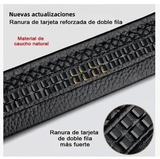 Foto 2 | Foto 2 | Cinto Negro De Elegante Cuero Hombre, Hebilla Automática