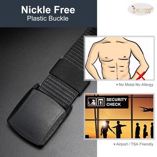 Foto 5 | Foto 5 | Cinturón Jasgood De Nailon Militar Táctico Para Hombre, Paquete De 2 Unidades, C-negro+negro - Venta Internacional.