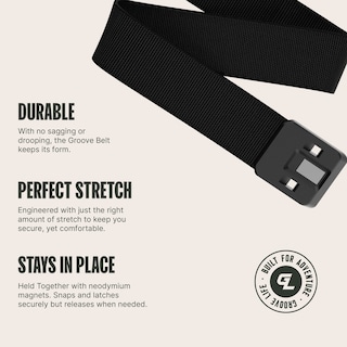 Foto 3 | Foto 3 | Cinturón Belt Groove Life Groove De Nailon Elástico Negro/negro Para Hombre - Venta Internacional.