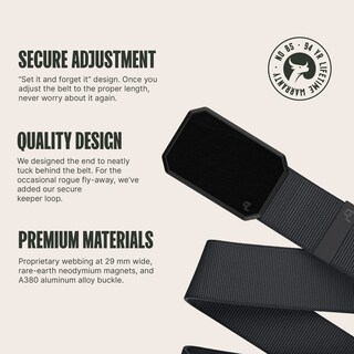 Foto 2 | Foto 2 | Cinturón Belt Groove Life Groove De Nailon Elástico Negro/piedra Para Hombre - Venta Internacional.