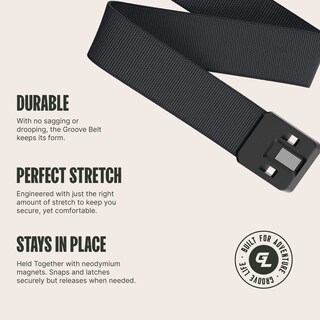 Foto 3 | Foto 3 | Cinturón Belt Groove Life Groove De Nailon Elástico Negro/piedra Para Hombre - Venta Internacional.