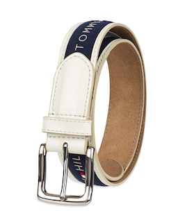 Foto 1 | Foto 1 | Cinturón Tommy Hilfiger Con Incrustaciones De Cinta Para Hombre, Color Crema Y Azul Marino - Venta Internacional.