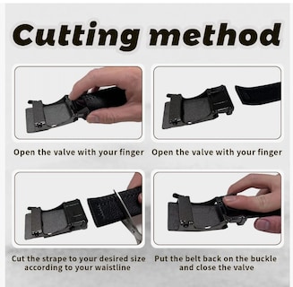 Foto 3 | Foto 3 | Cinturon Negro Hombre Elegante Cuero Hebilla Automática 2pz