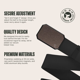 Foto 2 | Foto 2 | Cinturón Belt Groove Life Groove De Nailon Elástico Para Hombre, Color Bronce/negro - Venta Internacional.