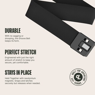 Foto 3 | Foto 3 | Cinturón Belt Groove Life Groove De Nailon Elástico Para Hombre, Color Bronce/negro - Venta Internacional.