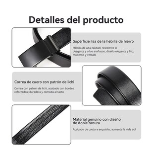 Foto 5 | Foto 5 | Cinto para Hombre Cuero Pu 2 Piezas