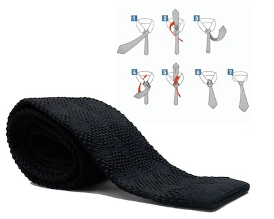 Foto 3 | Foto 3 | Corbata Tejida Chic Fantasy Poliester 1.45m color Negro