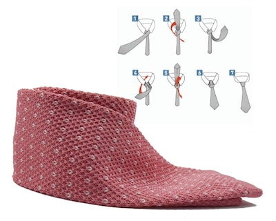 Foto 3 | Foto 3 | Corbata Tejida Chic Fantasy color Rosa 100% Poliester 1.45 m