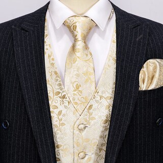 Foto 5 | Foto 5 | Set De Chaleco Barry.wang De Seda Jacquard De Cachemir, 5 Unidades, Para Hombre - Venta Internacional.