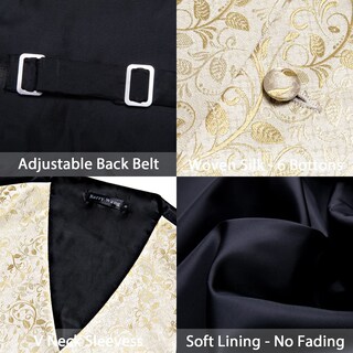 Foto 7 | Foto 7 | Set De Chaleco Barry.wang De Seda Jacquard De Cachemir, 5 Unidades, Para Hombre - Venta Internacional.