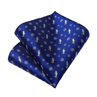 Foto 6 | Foto 6 | Conjunto De Corbatas Dibangu Royal Blue Jacquard Silk Christmas Para Hombre - Venta Internacional.