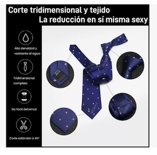 Foto 3 | Foto 3 | 1 Set Corbata + Pañuelo + Mancuernillas Conjunto Para Hombre Color Rojo Wünd