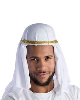 Foto 1 | Foto 1 | Tocado Árabe Dress Up America Keffiyeh, Tela Blanca - Venta Internacional.