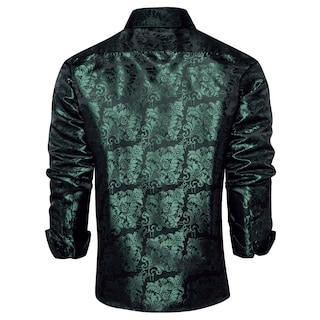 Foto 4 | Foto 4 | Camisa Dibangu Para Hombre, Seda, Cachemir, Manga Larga, Color Verde Cazador - Venta Internacional.