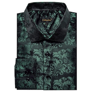 Foto 5 | Foto 5 | Camisa Dibangu Para Hombre, Seda, Cachemir, Manga Larga, Color Verde Cazador - Venta Internacional.