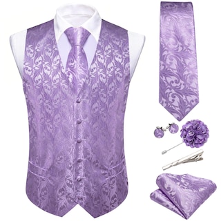Foto 2 | Foto 2 | Conjunto De Chaleco Barry.wang Para Hombre, Cachemir Y Seda Con Flores, Jacquard - Venta Internacional.