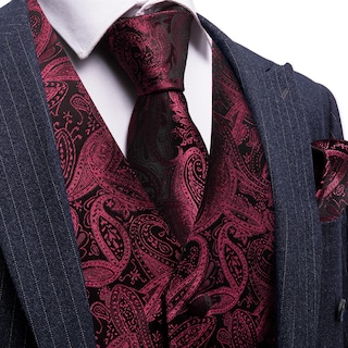 Foto 4 | Foto 4 | Conjunto De Chaleco Barry.wang Para Hombre, Cachemir Y Seda Con Flores, Jacquard - Venta Internacional.