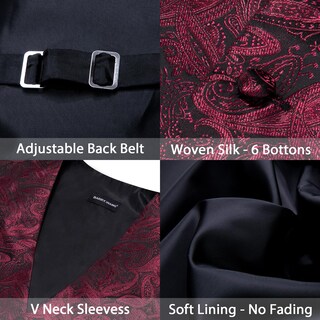 Foto 6 | Foto 6 | Conjunto De Chaleco Barry.wang Para Hombre, Cachemir Y Seda Con Flores, Jacquard - Venta Internacional.