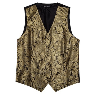 Foto 4 | Foto 4 | Conjunto De Chaleco Barry.wang Para Hombre, Cachemir Y Seda Con Flores, Jacquard - Venta Internacional.
