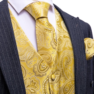 Foto 3 | Foto 3 | Conjunto De Chaleco Barry.wang Para Hombre, Cachemir Y Seda Con Flores, Jacquard - Venta Internacional.