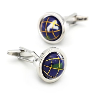 Foto 2 | Foto 2 | Gemelos Huoguo Globe Design Para Hombre En Color Azul Latón - Venta Internacional.