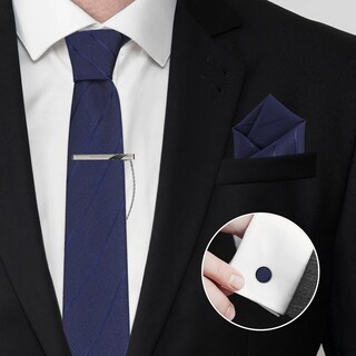 Foto 4 | Foto 4 | Hombres Set De Corbata Formal De 8 Cm Azul Oscuro