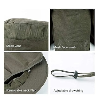 Foto 2 | Foto 2 | Sombrero con Protección para Cuello y Cara Eo Safe Imports ESI-003 color Verde