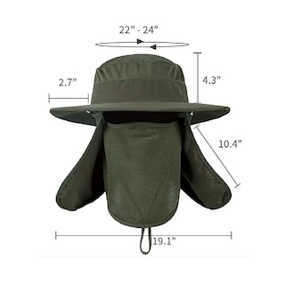 Foto 3 | Foto 3 | Sombrero con Protección para Cuello y Cara Eo Safe Imports ESI-003 color Verde