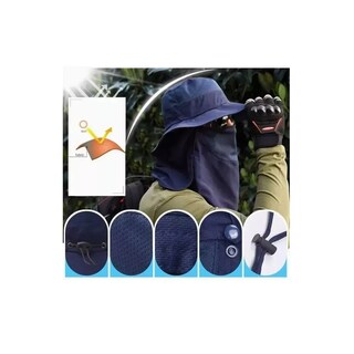 Foto 3 | Foto 3 | Sombrero con Protección Cuello y Cara Eo Safe Imports Esi-7632 color Azul