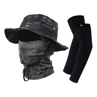 Foto 1 | Foto 1 | Sombrero Para Sol Protector Con Pasamontañas Y Manga Eo Safe Imports Esi-19693 Negro