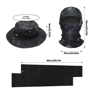 Foto 2 | Foto 2 | Sombrero Para Sol Protector Con Pasamontañas Y Manga Eo Safe Imports Esi-19693 Negro