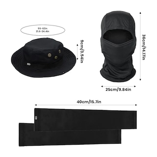 Foto 2 | Foto 2 | Sombrero Para Sol Protector Con Pasamontañas Y Manga Eo Safe Imports Esi-19695 Negro