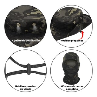 Foto 4 | Foto 4 | Sombrero Para Sol Protector Con Pasamontañas Y Manga Eo Safe Imports Esi-19695 Negro