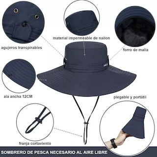 Foto 4 | Foto 4 | Sombrero De Sol Para Hombre Exterior Lab.g Negro Verde