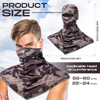 Foto 2 | Foto 2 | Balaclava Face Cover Syhood Summer Protector De Cuello Para Hombre - Venta Internacional.