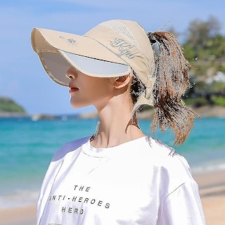 Foto 1 | Foto 1 | Sombrero Huoguo Visera Escalable Con Protección Uv Para Verano Color Albaricoque - Venta Internacional.